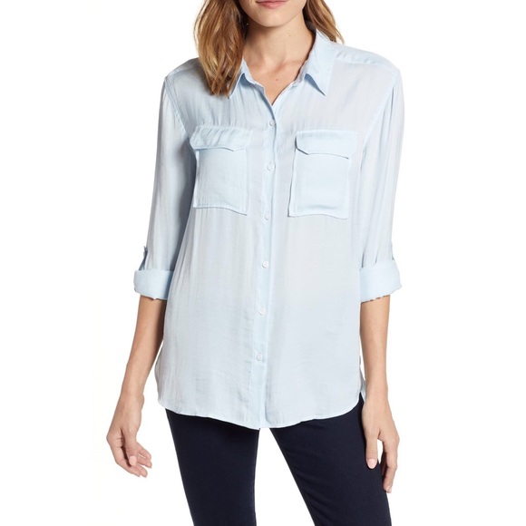 Two by Vince Camuto Tops - Two by Vince Camuto Rumple Utility Shirt